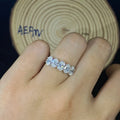 Five-stone oval lab-grown diamond ring