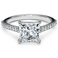 Princess-cut lab-grown diamond band in gold