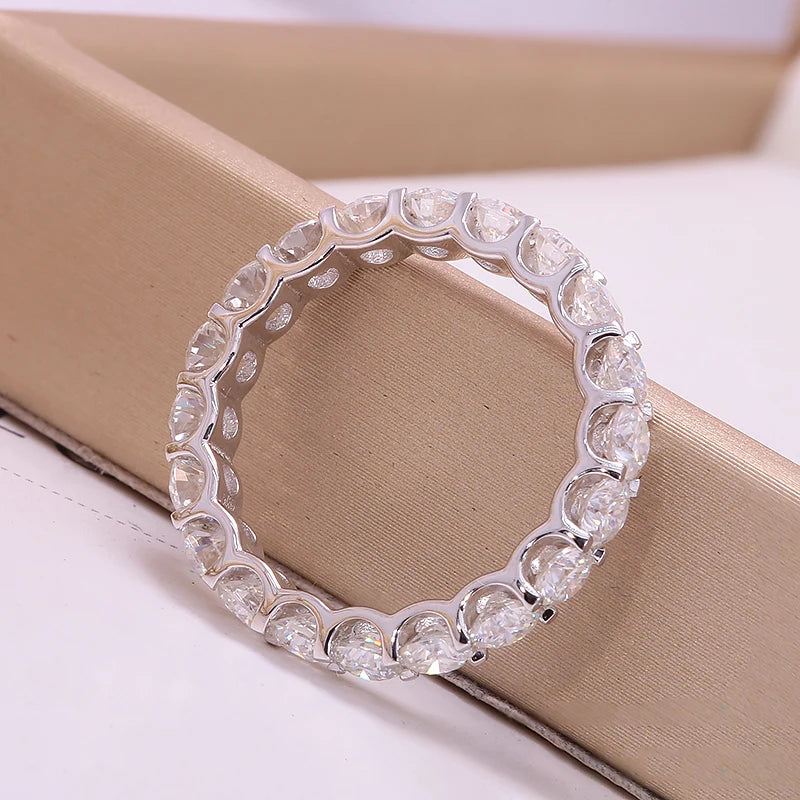 2 carat total weight lab-grown diamond eternity ring