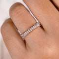 Marquise-cut lab-grown diamond eternity band