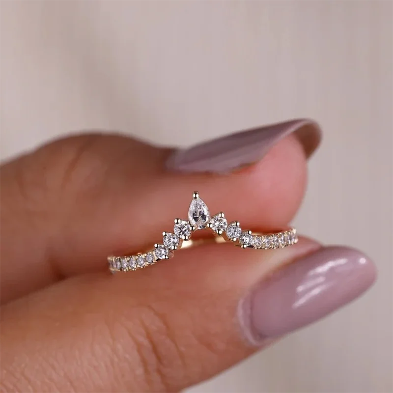 Delicate diamond stacking band with mixed-cut stones