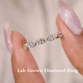 Marquise-cut lab-grown diamond wedding band