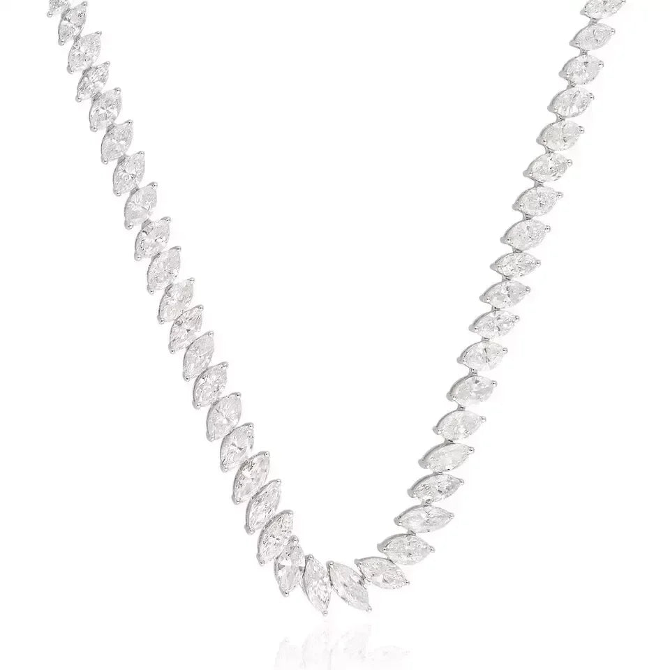 Diamond tennis necklace design