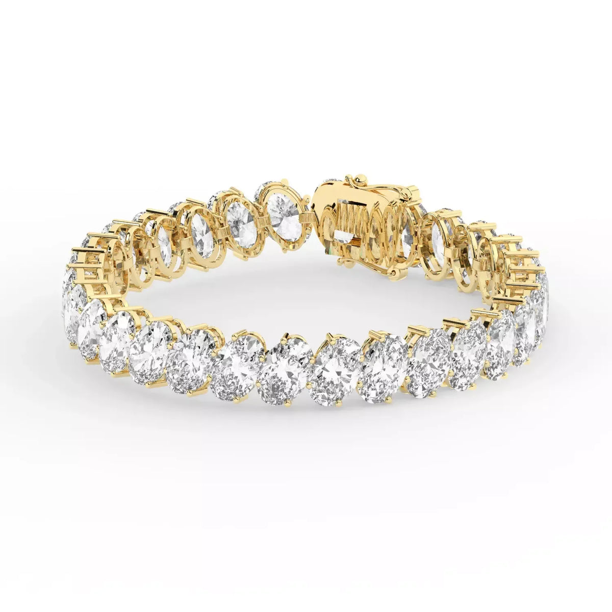 Lab-grown oval diamond bracelet
