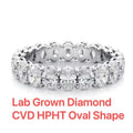 Oval-cut lab-grown diamond wedding band