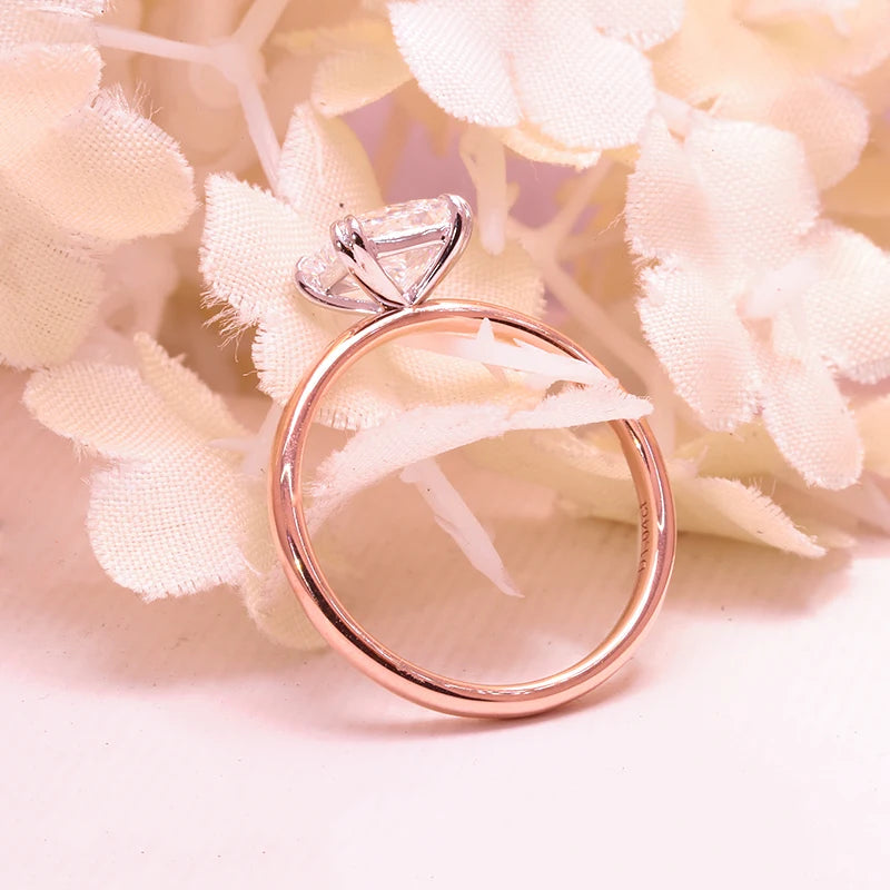 Prong-set princess-cut diamond engagement ring