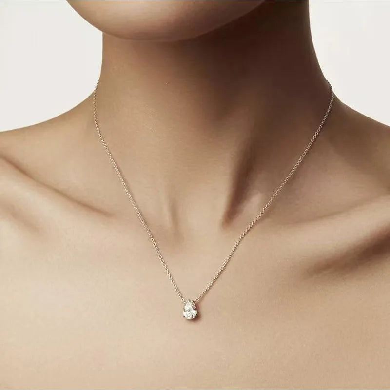 Pear diamond necklace design