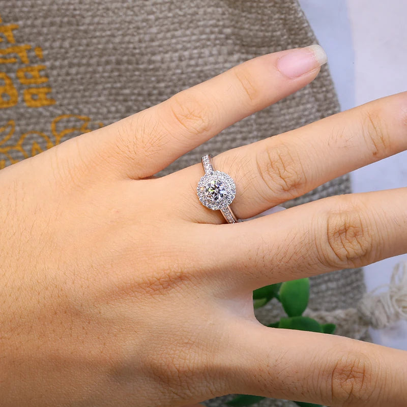 Half carat round diamond solitaire ring