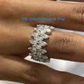 Marquise lab-grown diamond cluster ring