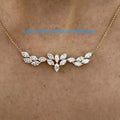 Marquise lab-grown diamond necklace