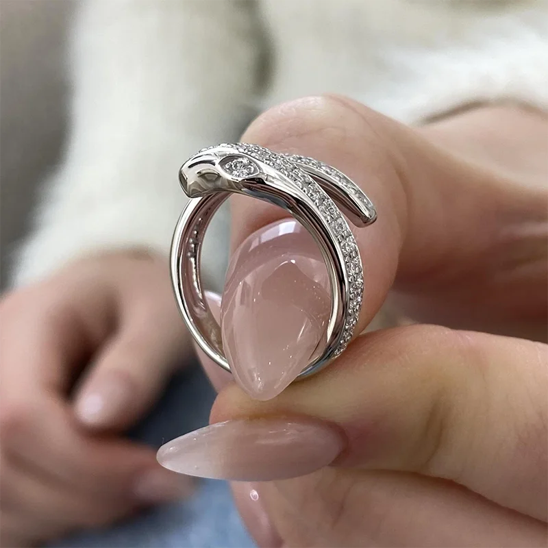 Diamond wrap ring with pavé accents
