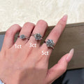 Round brilliant lab-grown diamond in classic ring setting
