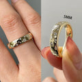Inlaid lab-grown diamond gold ring