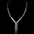 Emerald-cut lab-grown diamond tennis necklace