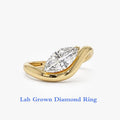 Marquise lab-grown diamond solitaire ring