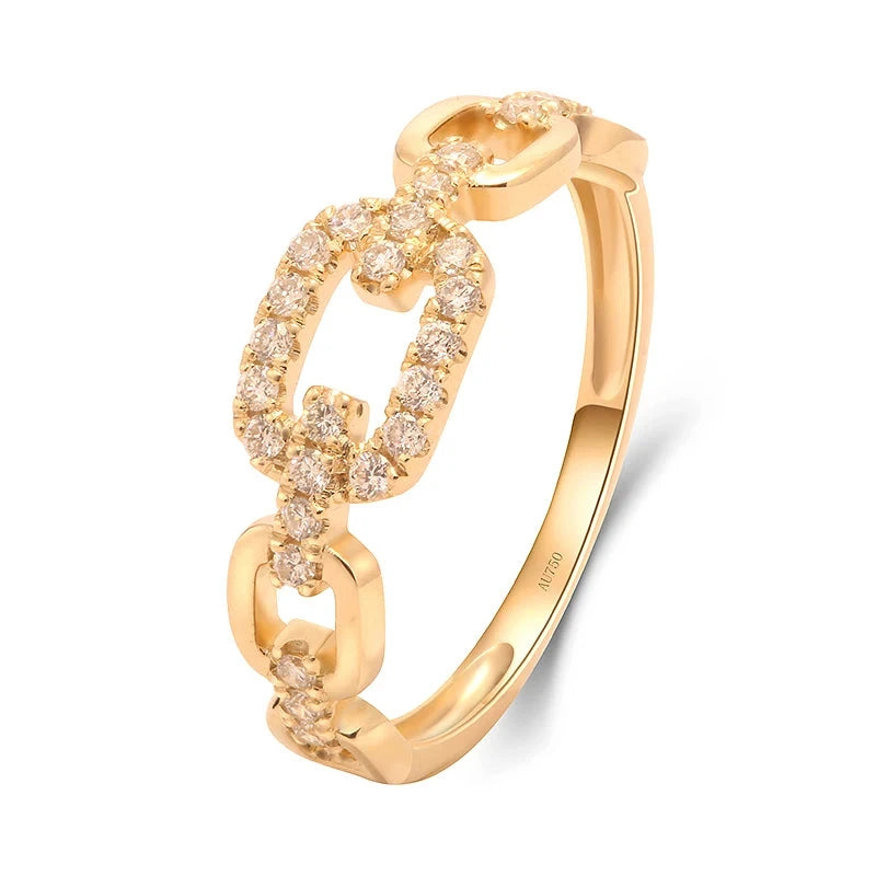Delicate round lab-grown diamond wedding band