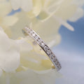 Lab-grown diamond wedding band set with round stones