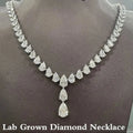 Pear-cut lab-grown diamond necklace