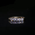 Five-stone round lab-grown diamond wedding band