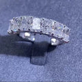 Radiant-cut lab-grown diamond wedding band