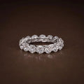 Round lab-grown diamond eternity ring