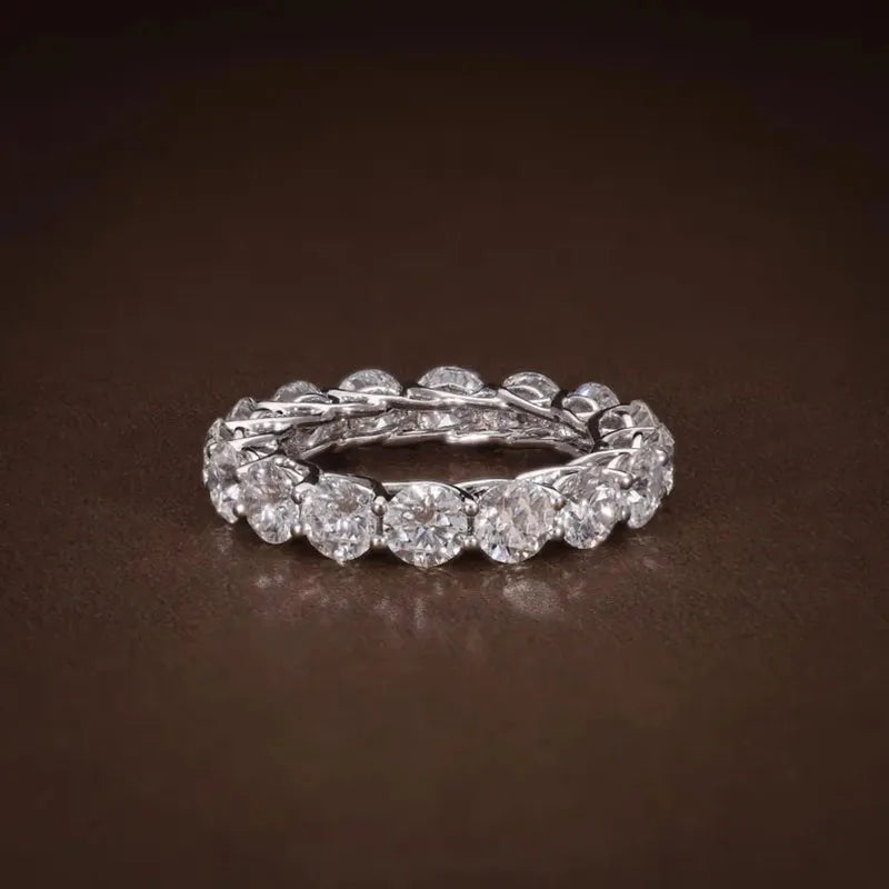 Round lab-grown diamond eternity ring