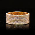 Round lab-grown diamond band