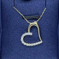 Lab-grown diamond heart pendant necklace