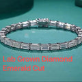 Emerald-cut lab-grown diamond tennis bracelet