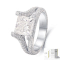 Princess-cut lab-grown diamond engagement ring
