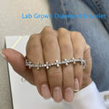 Pear and oval lab-grown diamond tennis bracelet
