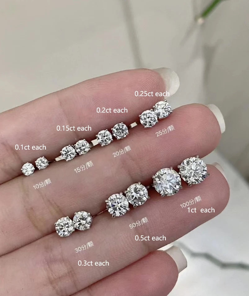 Classic lab-grown diamond stud earrings