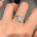 Marquise lab-grown diamond twisted-band engagement ring