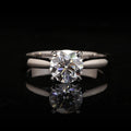 Round lab-grown diamond engagement ring in gold
