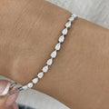 Thirteen-stone pear lab-grown diamond bracelet