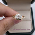 Oval lab-grown diamond solitaire ring