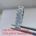 Radiant-cut lab-grown diamond eternity band