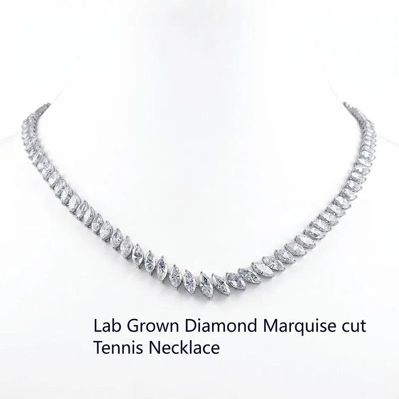 Lab-grown diamond tennis necklace