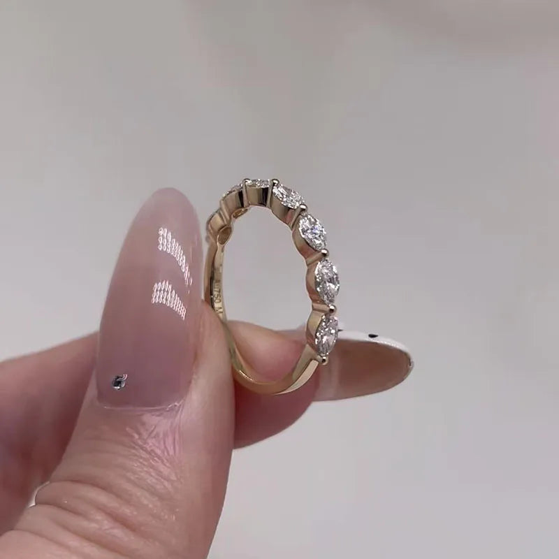 Marquise lab-grown diamond ring