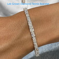 Radiant-cut lab-grown diamond tennis bracelet